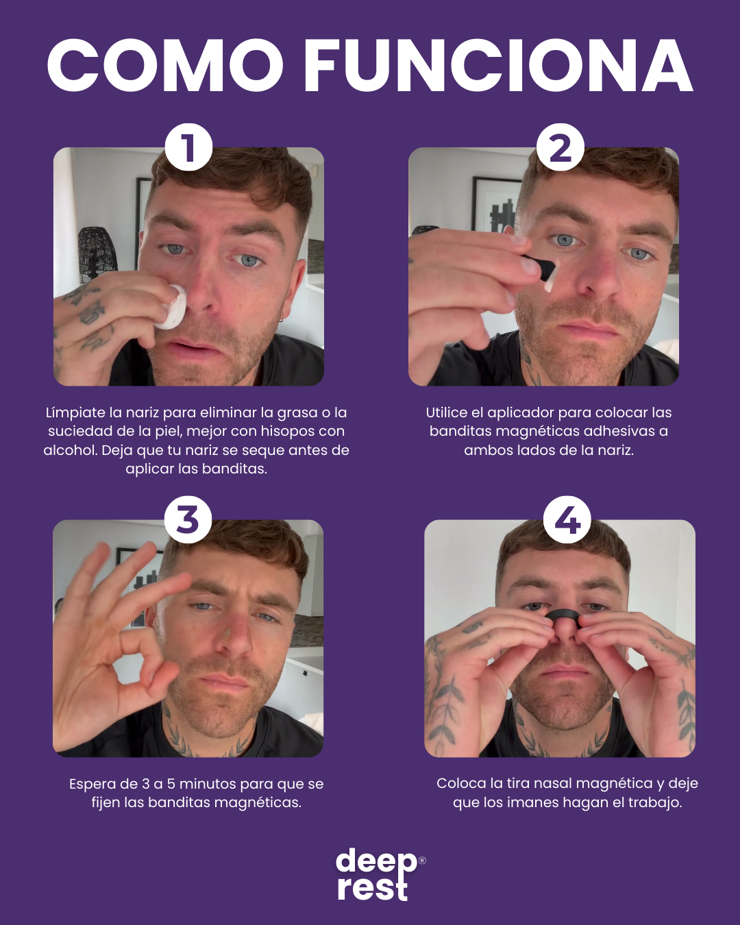 AIRMAX TIRAS NASALES MAGNÉTICAS - MEJORA SUEÑO Y RESPIRACIÓN